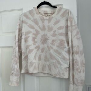 Madewell tie dye crew sweater cropped